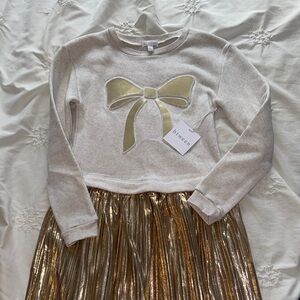 btween Gold Bow dress